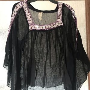 Free people black with purple sparkly details